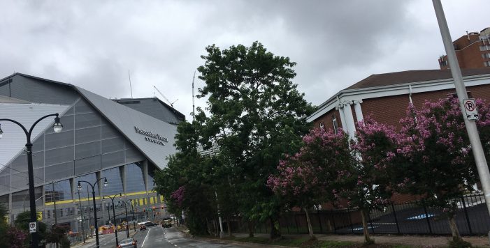 Mercedes Benz Stadium home of the Atlanta Falcons and Atlanta United