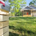 3573 Orchard Circle Decatur front porch orange door mailbox Peachcrest Belvedere Park Homes For Sale New Construction