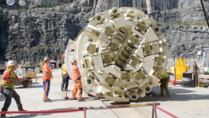 The tunnel-boring machine nicknamed Driller Mike.