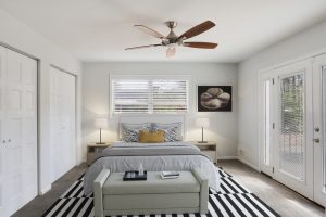 Master Bedroom staged in Collier Heights