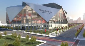 Mercedes Benz Stadium home of the Atlanta Falcons and Atlanta United